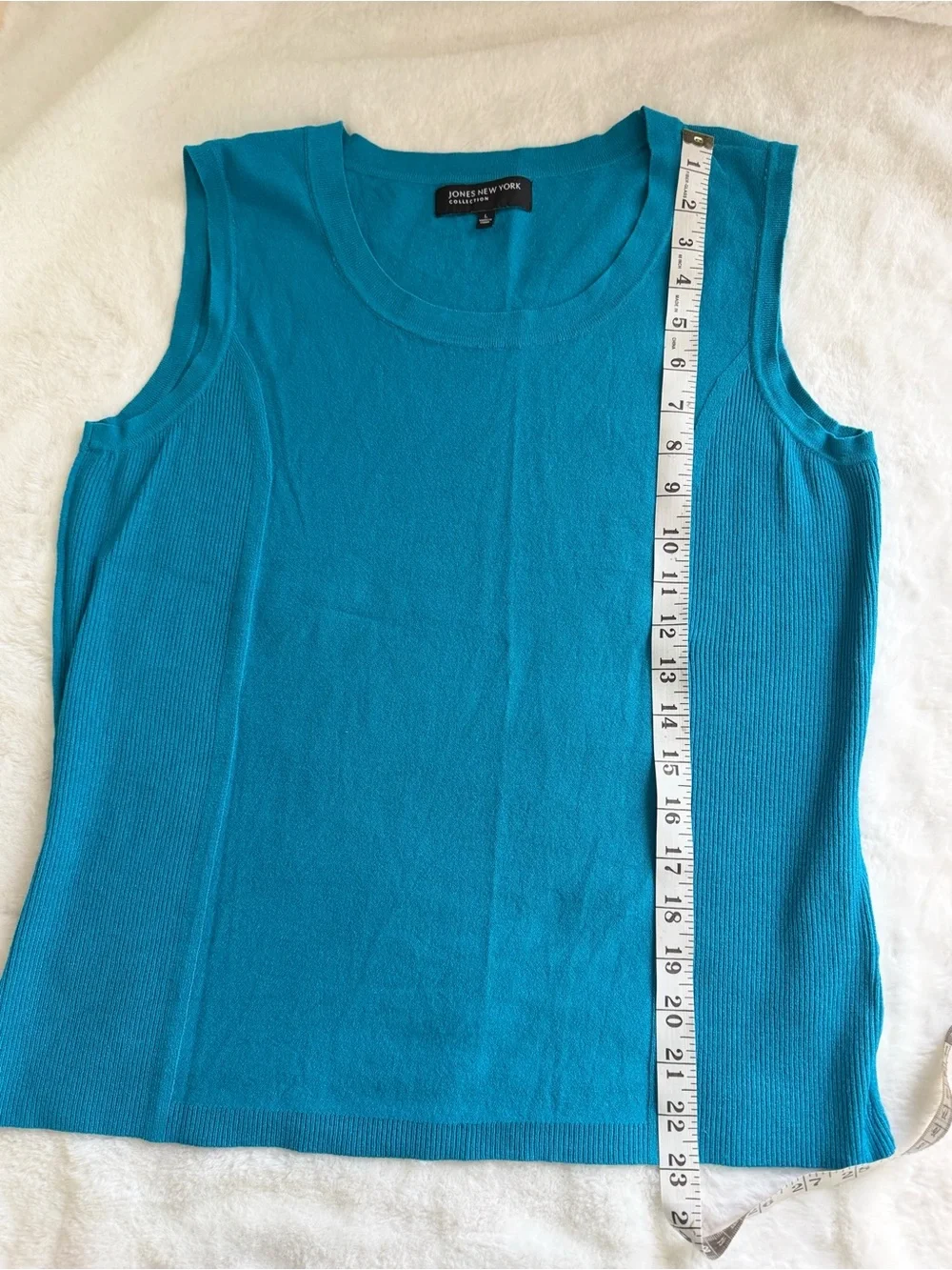 Jones New York Turquoise Knit Sleeveless Top